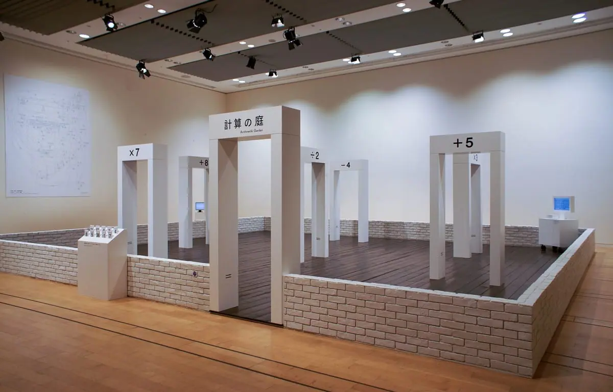 佐藤雅彦+桐山孝司《計算の庭》 「君の身体を変換してみよ展」展示風景(ICC、2008年)