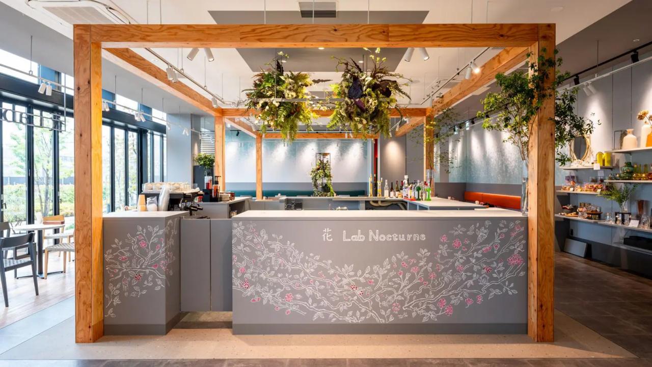 「花 Lab. Nocturne」のカフェ部分
