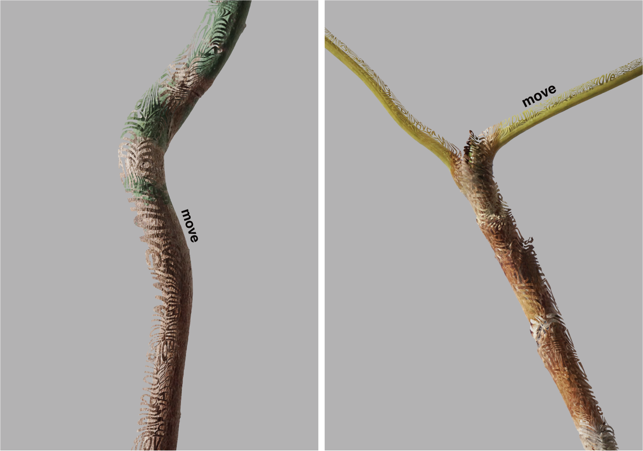 川向さんはコンテストへの応募も積極的におこなっており、画像はJAGDA国際学生ポスターアワード2021入選作品「grow」