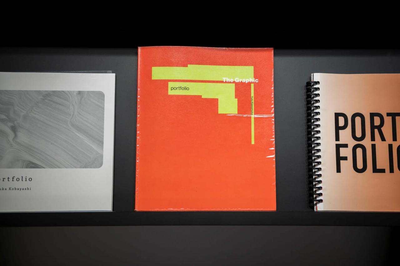 ポートフォリオライブラリーに展示されている川向さんのポートフォリオ