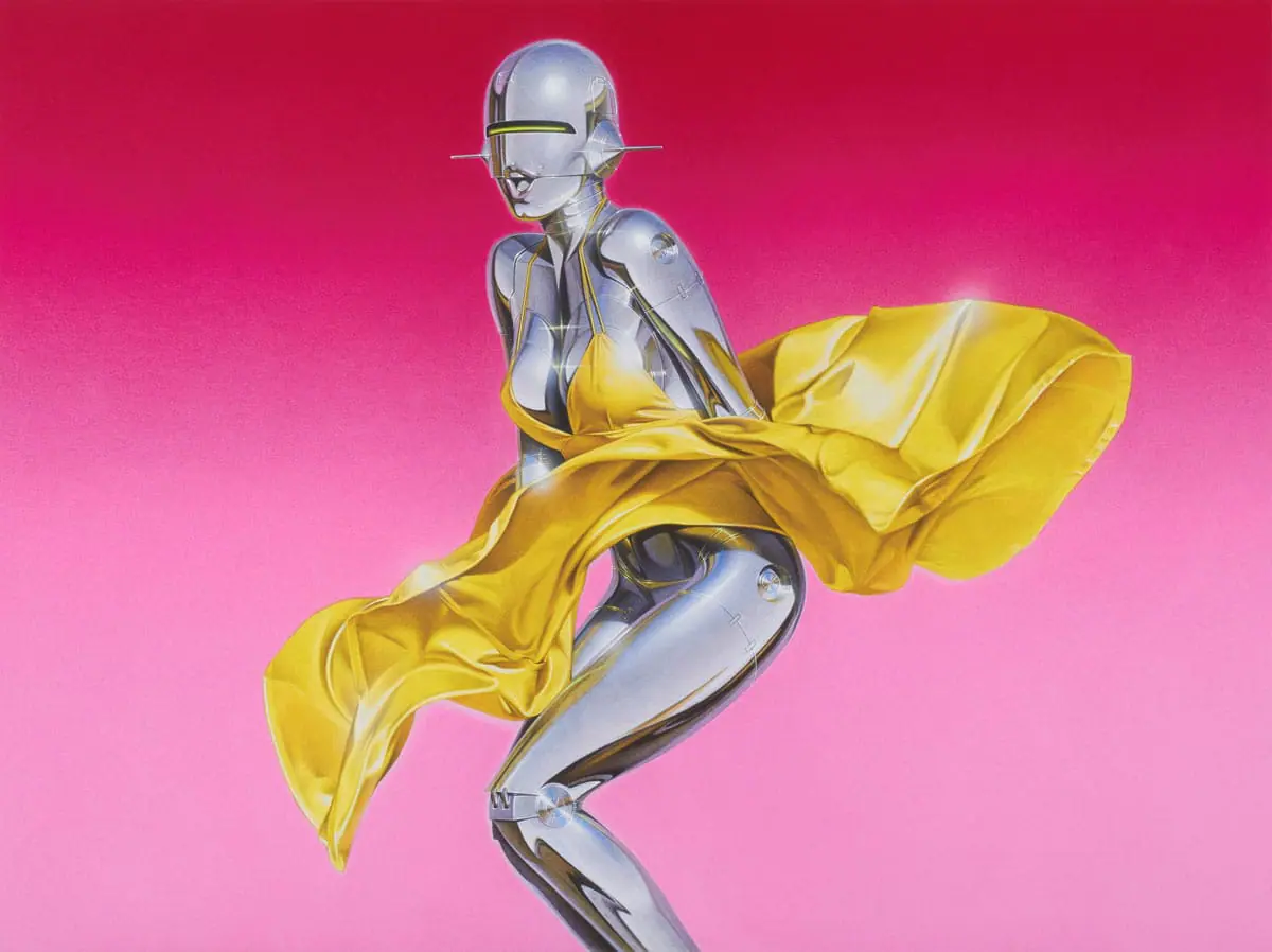 空山基Untitled 1982アクリル絵具、イラストレーションボードH36.4 x W 51.5 cm ©Hajime Sorayama. Courtesy of NANZUKA