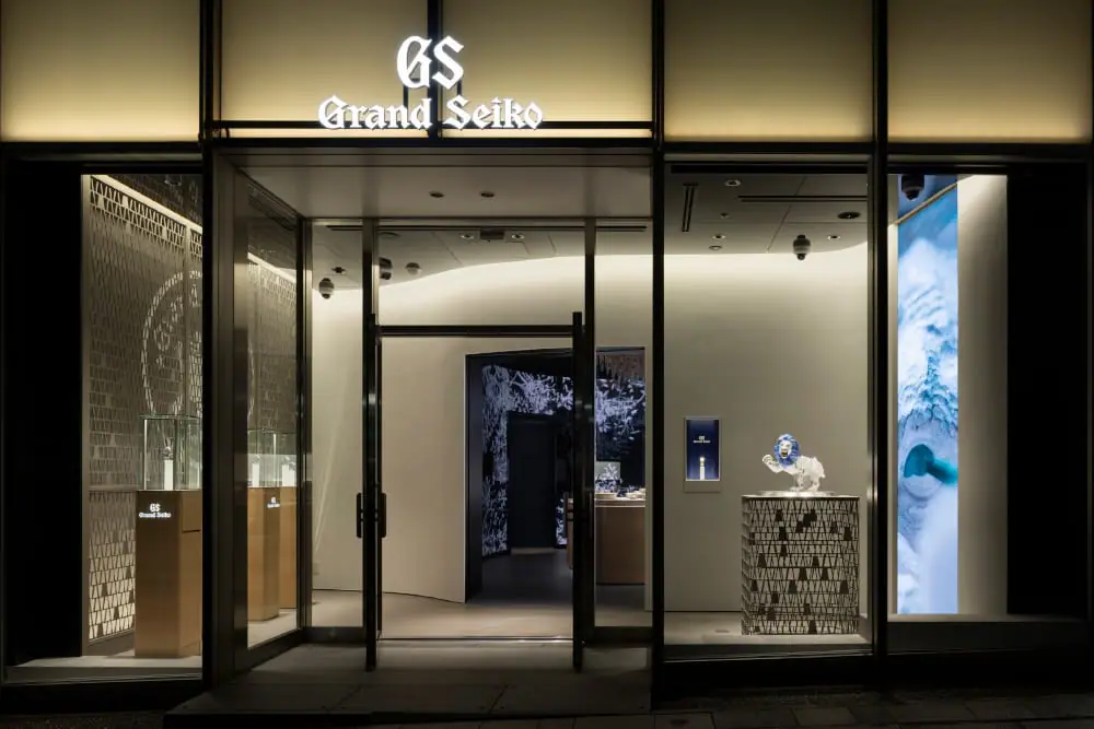 グランドセイコーブティック 表参道ヒルズでの展示写真